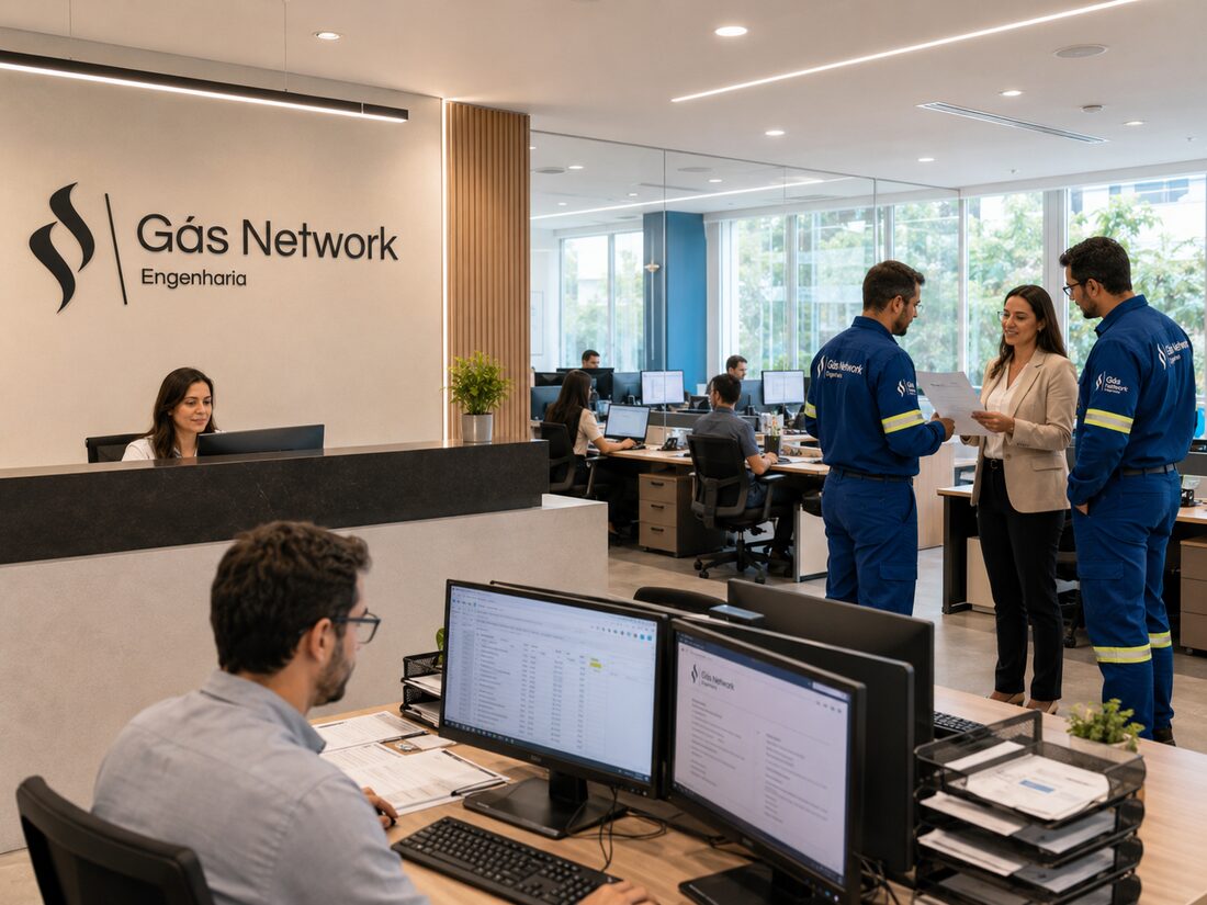 Equipe Gás Network em instalação de gás em Itaim Bibi